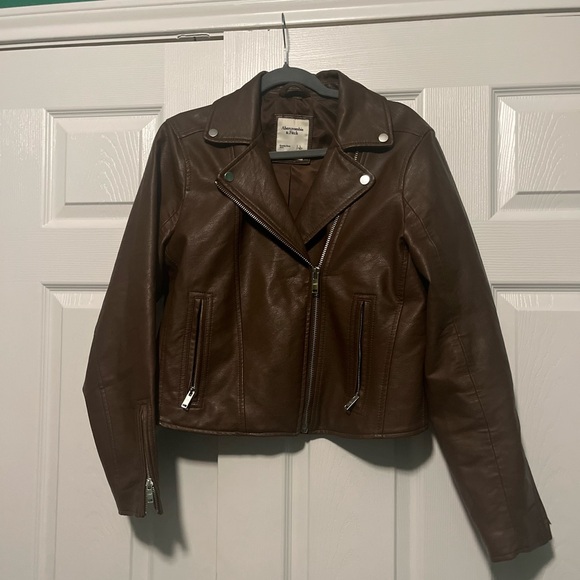 Abercrombie & Fitch Jackets & Blazers - Abercrombie & Fitch Brown Leather Jacket Large